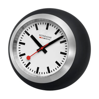 Schwarze Tisch-Uhr, 60 mm, Frontansicht