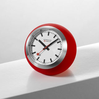 Rote Tisch-Uhr, 60 mm, Frontansicht