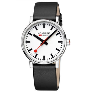 evo2, 40 mm, Schwarzes Veganes Traubenleder Uhr, MSE.40110.LBV, Frontansicht