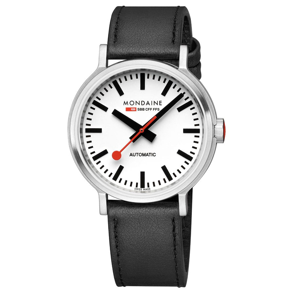 Original Automatic, Black Vegan Grape Leather, 41mm – Mondaine Schweiz