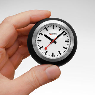 Schwarze Tisch-Uhr, 60 mm, Frontansicht