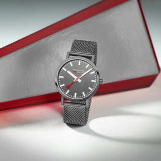 Classic, IP Grau Edelstahl, 40 mm	, Frontansicht