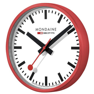 Wanduhr rot, 25cm, A990.CLOCK.11SBC