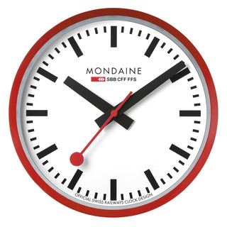 Wanduhr rot, 25cm, A990.CLOCK.11SBC