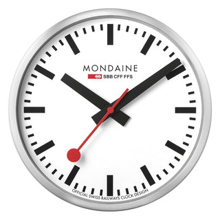 Wanduhr silber, 25cm, A990.CLOCK.16SBB