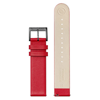 Doppio, Rotes Veganes Traubenleder, 41 mm	, Vorderansicht vom Armband