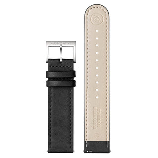 Doppio Solar Skeleton, Schwarzes Veganes Traubenleder, 41 mm