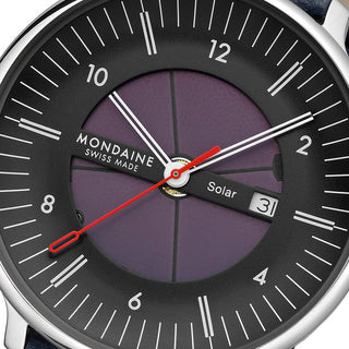 Doppio Solar Skeleton, Schwarzes Veganes Traubenleder, 41 mm