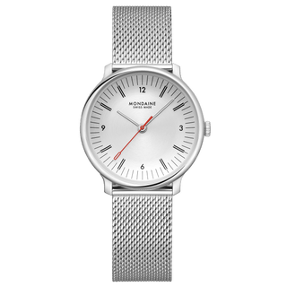 Doppio, Edelstahl, 33 mm, Frontansicht