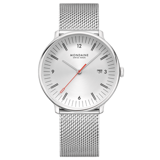 Doppio, Edelstahl, 41 mm, Frontansicht