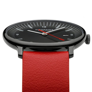 Doppio, Rotes Veganes Traubenleder, 41 mm	, Ziffernblatt