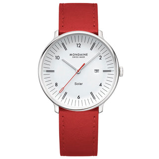 Doppio Solar, Rotes Veganes Apfelleder, 41 mm