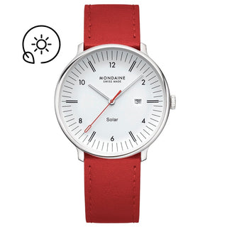 Doppio Solar, Rotes Veganes Apfelleder, 41 mm