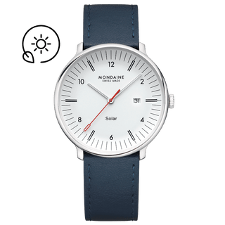 Doppio Solar, Blaues Veganes Apfelleder, 41 mm