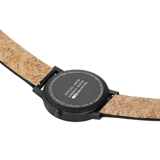 essence Solar, Schwartz, 41 mm	, Ansicht des Gehäusebodens mit Mondaine Gravur