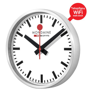 Wanduhr, 250mm, stop2go WiFi Wanduhr, MSM.25S11, Front view