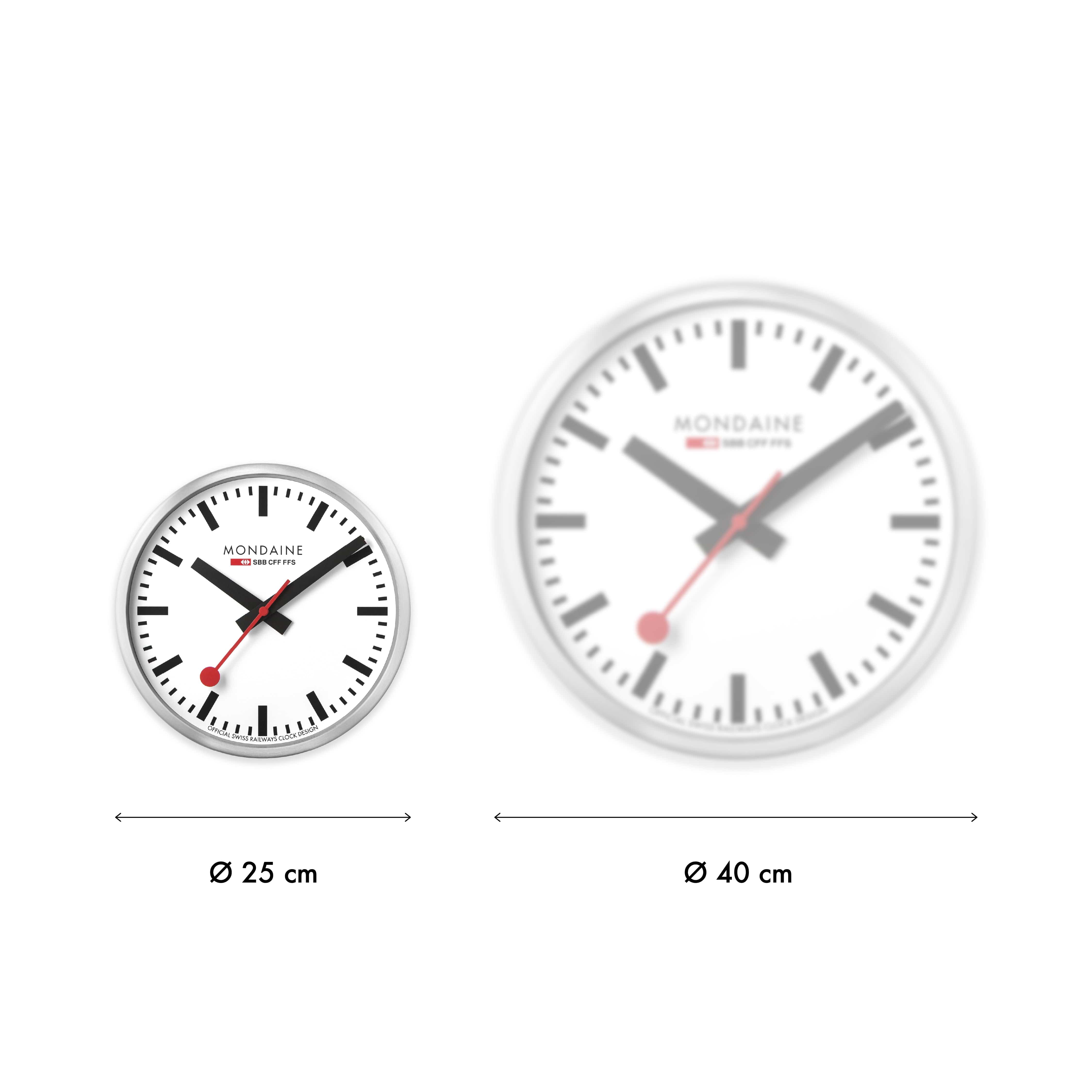 Gold Coloured Wall clock, 25cm – Mondaine Schweiz