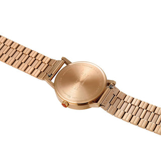 Classic, 40mm, Rose Gold Toned Uhr, A660.30360.16SBR, Ansicht des Gehäusebodens mit Mondaine Gravur