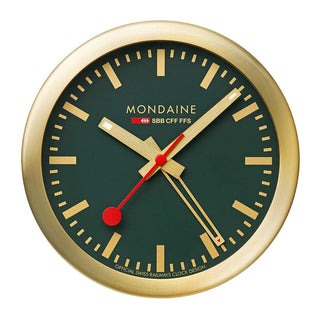Table clock, 125mm, Forest Green Table and Alarm Clock, A997.MCAL.66SBG, front view