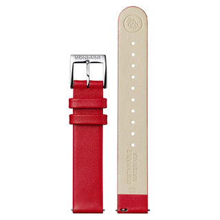 Cushion, 31 mm, Rotes veganes Traubenleder Uhr, MSL.31110.LCV, Armband