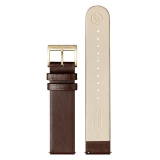 evo2, 40mm, Goldenes Veganes Trauben Leder Uhr, MSE.40112.LGV, Vorder- und Rückansicht des Armbands
