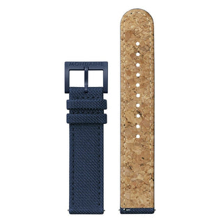 essence, 41mm, Ozean-Blaue nachhaltige Uhr, MS1.41140.LD, Front and back view of the textile strap