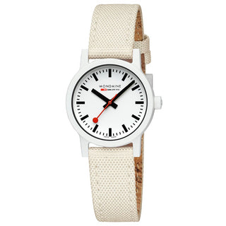 essence white, 32mm, nachhaltige Uhr für Damen, MS1.32111.LT, Front view