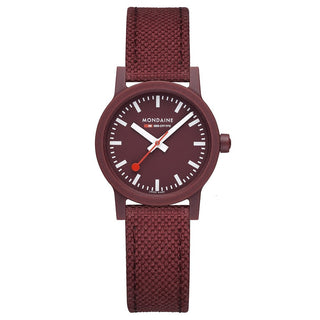 essence, 32mm, Kirsch-Rote nachhaltige Uhr, MS1.32130.LC, Front view