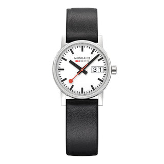 evo2, 30 mm, Schwarzes Veganes Trauben Leder Uhr, MSE.30210.LBV, Frontansicht