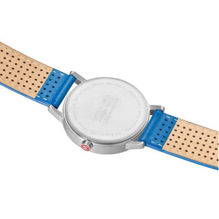 Classic, 40mm, blaue Lederarmbanduhr, A660.30360.16SBD