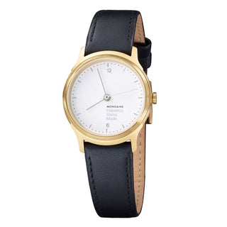Discontinued I Helvetica Light, 26mm, schwarze Lederarmbanduhr, MH1.L1111.LB