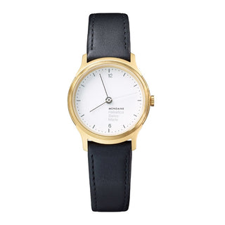 Discontinued I Helvetica Light, 26mm, schwarze Lederarmbanduhr, MH1.L1111.LB