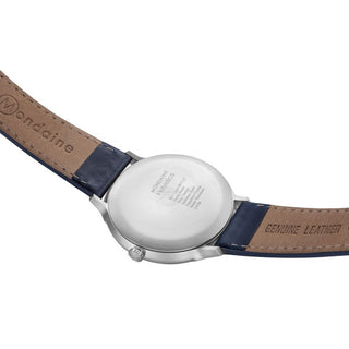 Discontinued I Helvetica Light,  38mm, blaue Lederarmbanduhr, MH1.L2240.LD