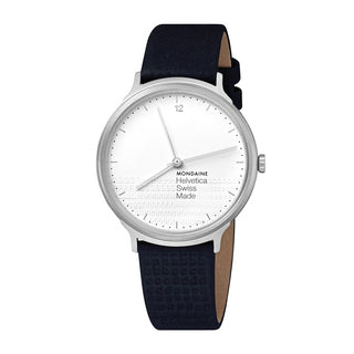 Discontinued I Helvetica Light, 38mm, schwarze Lederarmbanduhr, MH1.L2110.LD