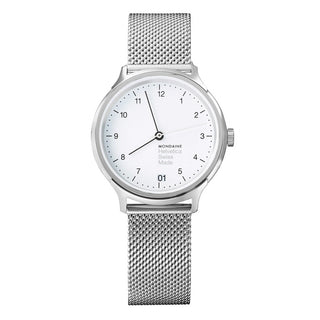 Discontinued I Helvetica Regular, 33mm, klassische Edelstahluhr, MH1.R1210.SM