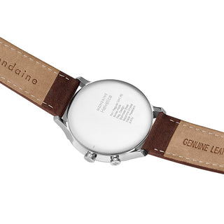Discontinued I Helvetica Regular, 40mm, braune Lederarmbanduhr, MH1.R2010.LG