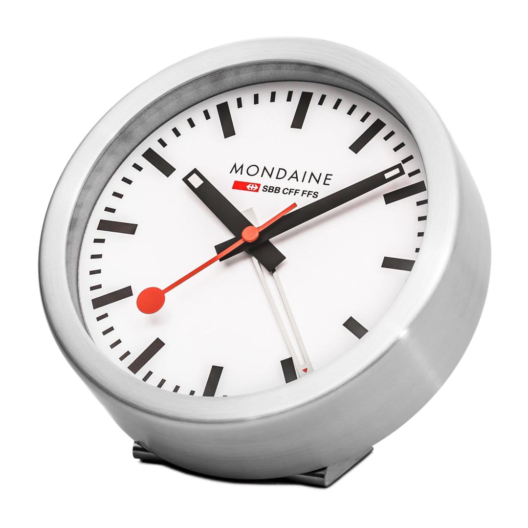 Clock Classic Wecker Table Clock, 125mm, Travel Alarm, – Mondaine